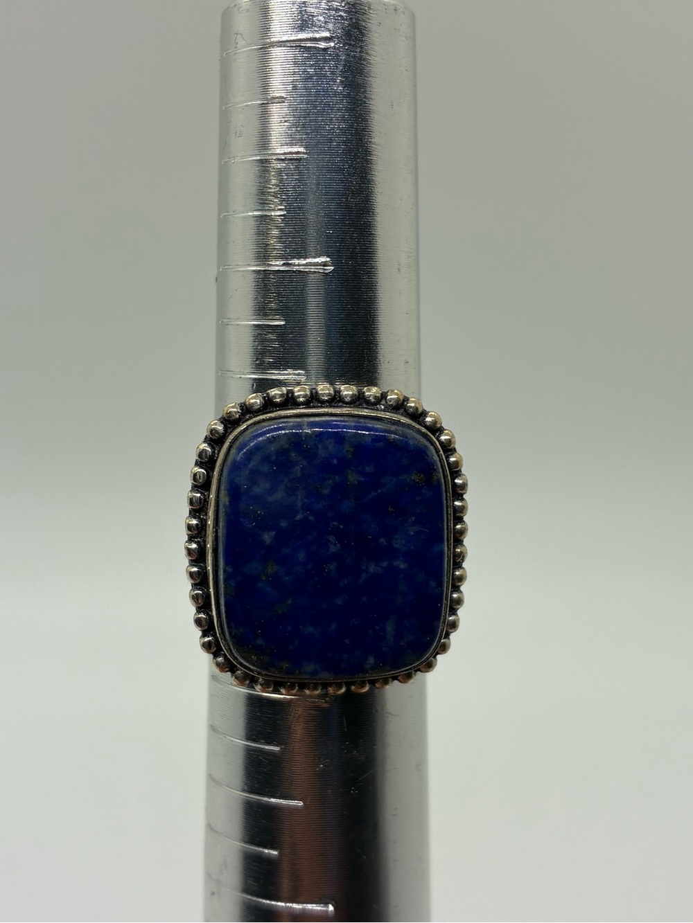 LAPIS LAZULI SILVER PLATED SIZE 6.25 RING
